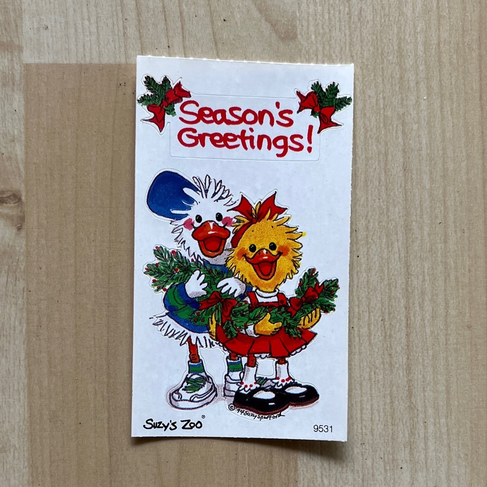 Suzy’s Zoo Season’s Greetings Sticker